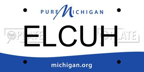ELCUH Michigan License Plate