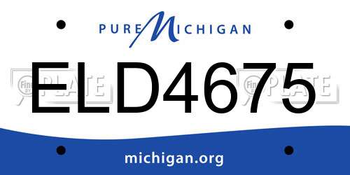 ELD4675 Michigan License Plate