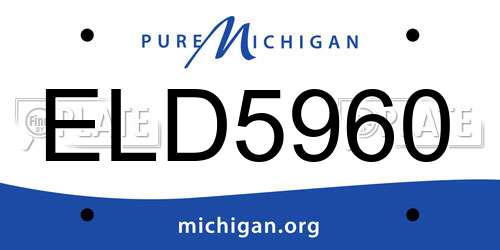 ELD5960 Michigan License Plate