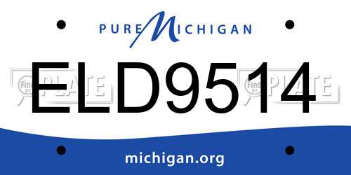 ELD9514 Michigan License Plate
