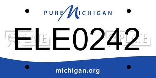ELE0242 Michigan License Plate