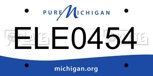 ELE0454 Michigan License Plate