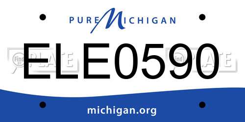 ELE0590 Michigan License Plate