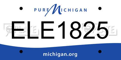 ELE1825 Michigan License Plate