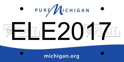 ELE2017 Michigan License Plate