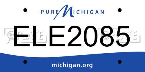 ELE2085 Michigan License Plate