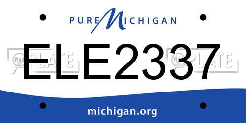ELE2337 Michigan License Plate