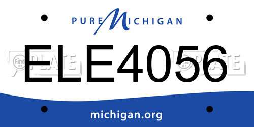 ELE4056 Michigan License Plate