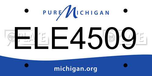 ELE4509 Michigan License Plate