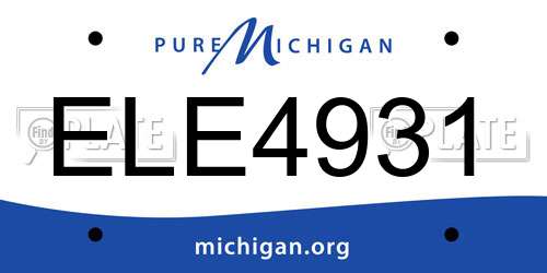 ELE4931 Michigan License Plate
