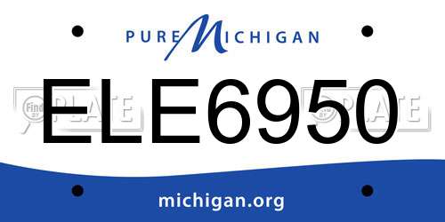 ELE6950 Michigan License Plate