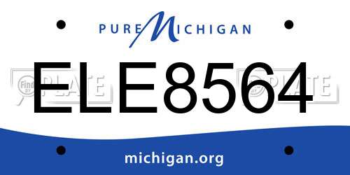 ELE8564 Michigan License Plate