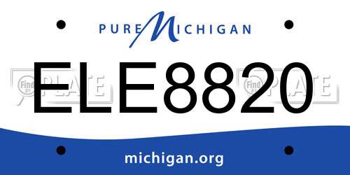 ELE8820 Michigan License Plate