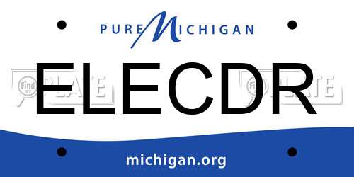 ELECDR Michigan License Plate