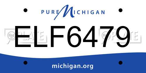 ELF6479 Michigan License Plate
