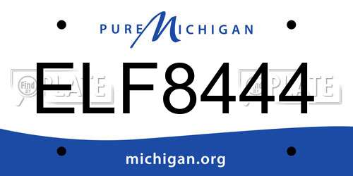 ELF8444 Michigan License Plate