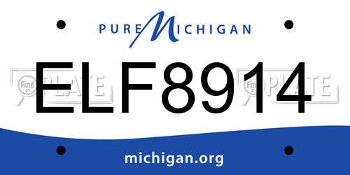 ELF8914 Michigan License Plate