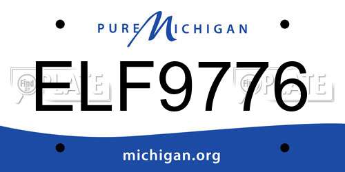 ELF9776 Michigan License Plate