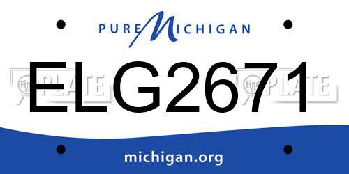 ELG2671 Michigan License Plate