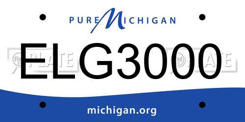 ELG3000 Michigan License Plate