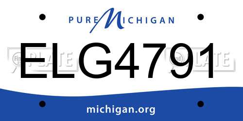 ELG4791 Michigan License Plate