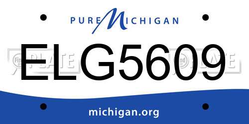ELG5609 Michigan License Plate