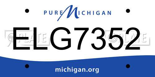 ELG7352 Michigan License Plate