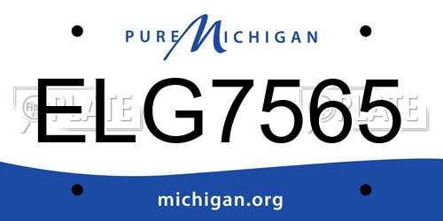 ELG7565 Michigan License Plate