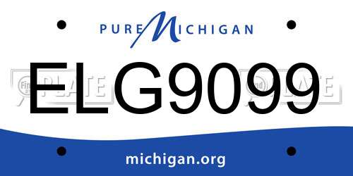 ELG9099 Michigan License Plate
