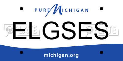 ELGSES Michigan License Plate