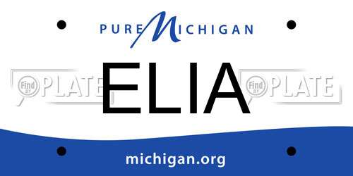 ELIA Michigan License Plate
