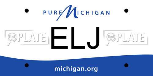 ELJ Michigan License Plate
