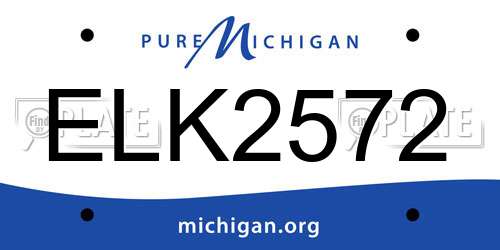 ELK2572 Michigan License Plate
