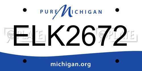 ELK2672 Michigan License Plate