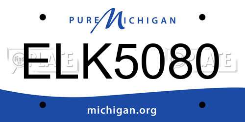 ELK5080 Michigan License Plate