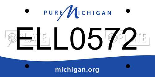 ELL0572 Michigan License Plate