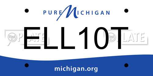 ELL10T Michigan License Plate