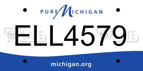 ELL4579 Michigan License Plate