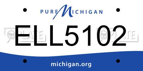 ELL5102 Michigan License Plate