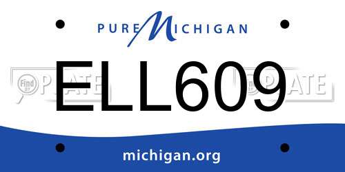 ELL609 Michigan License Plate