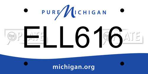 ELL616 Michigan License Plate