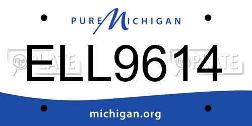 ELL9614 Michigan License Plate