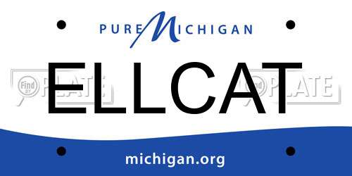 ELLCAT Michigan License Plate