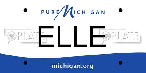 ELLE Michigan License Plate
