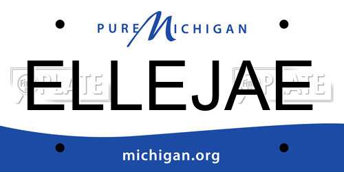 ELLEJAE Michigan License Plate