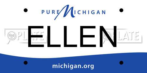 ELLEN Michigan License Plate