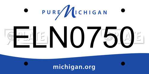 ELN0750 Michigan License Plate