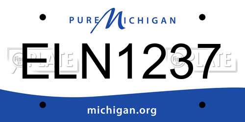 ELN1237 Michigan License Plate