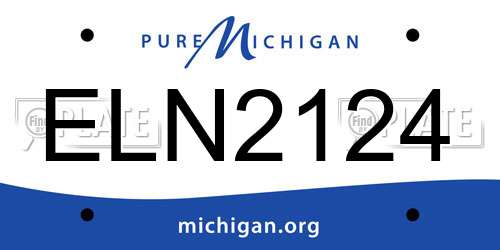 ELN2124 Michigan License Plate
