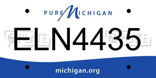 ELN4435 Michigan License Plate